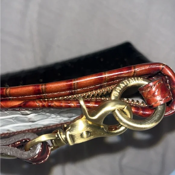 Brahmin Tri-Color Croc-Embossed Shoulder Bag - Picture 4 of 5